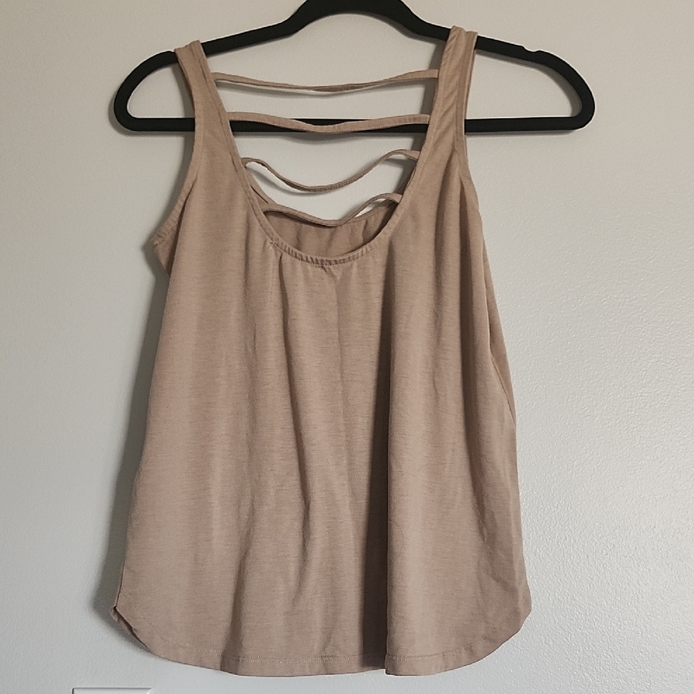 Floral Butterfly Beige Tank Top - Picture 3 of 3